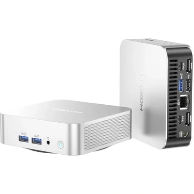 Image of GEEKOM A6 Mini PC, Computer with AMD Ryzen 7 6800H(up to 4.7 GHz), Radeon 680M, 32GB DDR5 1TB SSD, WiFi 6E, BT5.2, USB4 x 2, 4K Quad Display, Windows 11 Pro, Compact Aluminium Design Desktop PC