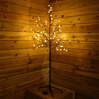 Image of Premier 1.5m Battery Cherry Blossom Tree 96 Cool White LED Lights &amp; Timer