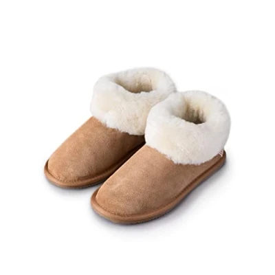 Image of Lakeland Leather Ladies&#039; Sheepskin Bootie Slippers (6 UK, Tan, numeric_6)