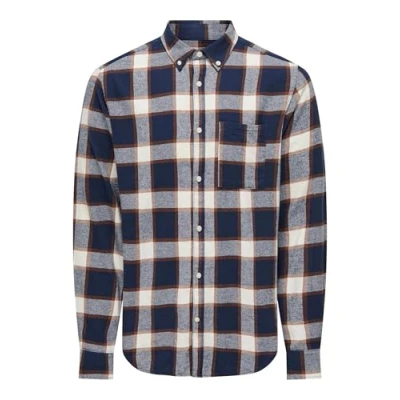Image of ONLY &amp; SONS Men&#039;s Onsral LS Slim Shirt Casual, Navy Blazer/Checks:Big Check, XL