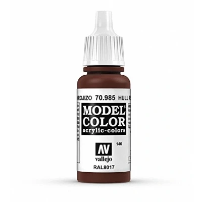 Image of Vallejo Model Color 17 ml Acrylic Paint Hull Red
