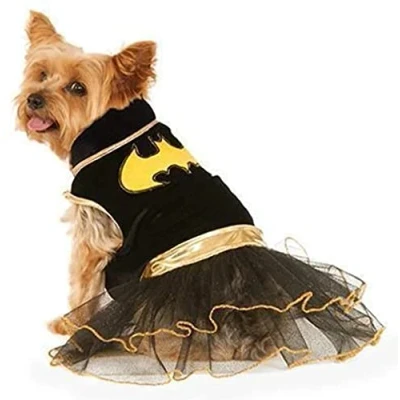 Image of Official Rubie&#039;s DC Comics Batgirl Pet Dog Costume Tutu Dress, Size: Medium Neck to Tail 15 inch, Chest 17 inch Halloween