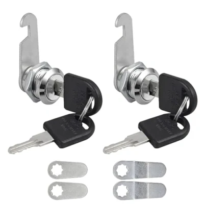 Image of Anhoer 2 X 16mm Security Mailbox Lock with Different Keys Barrel Drawer Cabinet Mail Box Locker Cam for Door Cupboard Letter Wardrobe