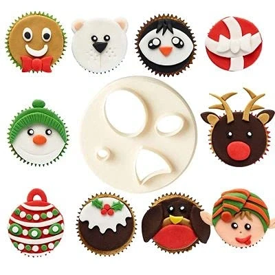 Image of FMM Mix n Match Animal Face Icing Cutter Create Hundreds of Different Designs