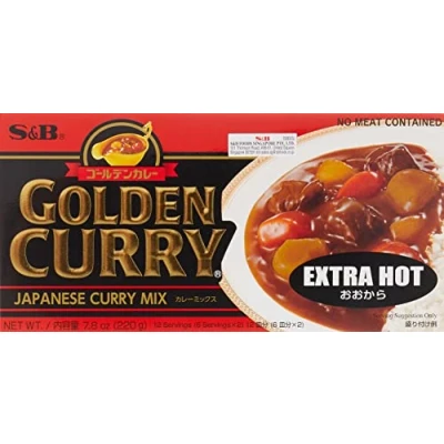 Image of S&amp;B Golden Curry Sauce Mix Extra Hot 12 Servings 220g