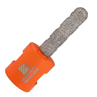 Image of Diamond Finger Milling Bits,BRSCHNITT 10mm Dry Core Drill Bit with M14 thread for Enlarging Shaping Existing Holes of Porcelain Tile Ceramic Marble Granite Countertop