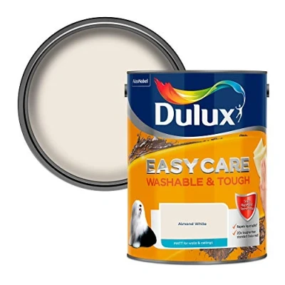 Image of Dulux Easycare Washable &amp; Tough Matt Emulsion Paint Almond White 5L