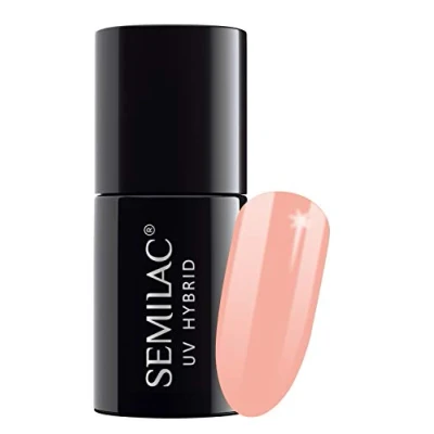Image of SEMILAC Peach Gel Nail Polish. 100% Odourless, Long Lasting &amp; Easy To Apply. UV/LED Varnish For Manicure Pedicure At Home Or Salon 7ml 532 Kind Apricot