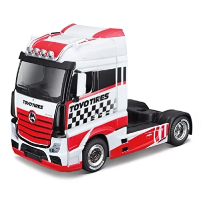 Image of Bburago B18 32201 Street FIRE HAULERS Custom CABS Die Cast Truck MB ACTROS GIGASPACE 1:43 Scale Collectible Toy Model, Assorted Designs and Colours