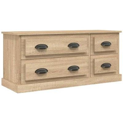 Image of vidaXL TV Cabinet Sonoma Oak 100x35.5x45 cm Engineered Wood