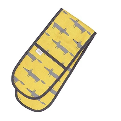 Image of Scion by Dexam Mr Fox Double Oven Gloves Yellow