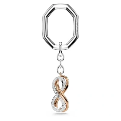 Image of Swarovski Key ring, Infinity, White, Mixed metal finish