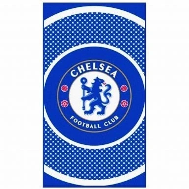 Image of Chelsea Official FC Bullseye Crest Towel (100% Cotton 70cm x 140cm)