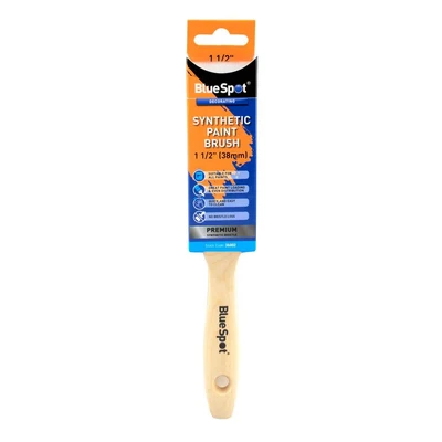 Image of Blue Spot Tools 36002 1 1/2&quot; (38mm) Synthetic Paint Brush With Wooden Handle, No Bristle Loss