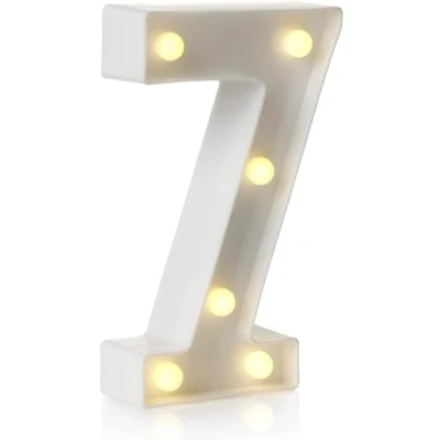 Image of anso LED Alphabet Letter &amp; Number Light Sign Decorations Lamp for Home Birthday Party Event Night Lights 22cm (7)