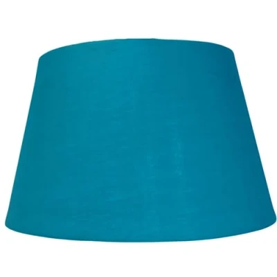 Image of Large Cotton Drum Shade Lampshade Pendant Light (Teal)