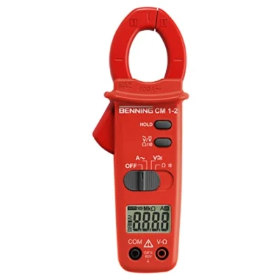Image of Benning 044062 &quot;CM 1 2&quot; Digital Current Clamp Multimeter, Red