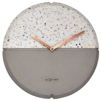 Image of NexTime Wall Clock Ø 32 cm Concrete/Terrazzo Grey &#039;Conrazzo,