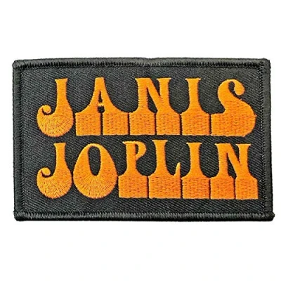 Image of Janis Joplin Patch Logo Official Black Iron On One Size