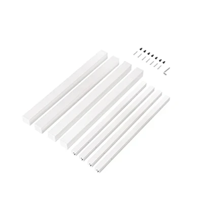 Image of Emuca Square Legs and Table Frame, 50x50mm (1.96x1.96 inch), 750x750 (29.5 x 29.5 White Painted, Steel
