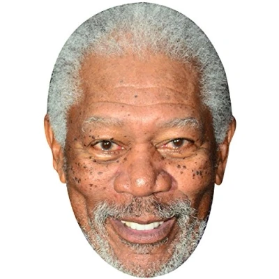 Image of FoxyPrinting MORGAN FREEMAN JB Actor Movie Tv Celebrity Cardboard Party Face Mask Fancy Dress