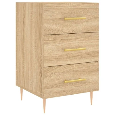 Image of vidaXL Bedside Cabinet Sonoma Oak 40x40x66 cm Engineered Wood