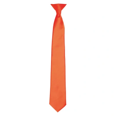 Image of Premier Unisex Adult Colours Satin Tie (Orange) One Size