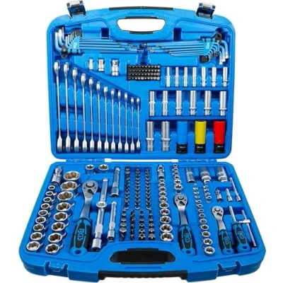 Image of BGS 8820 Socket Set 6.3 mm (1/4&quot;) / 10 (3/8&quot;) 12.5 (1/2&quot;) Drive 218 pcs.