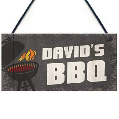 Image of RED OCEAN PERSONALISED BBQ Signs And Plaques Garden Home Decor Barbecue Accessories