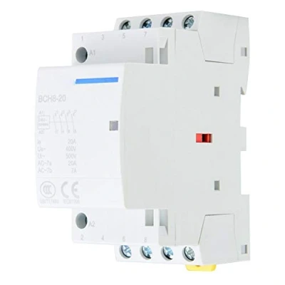 Image of 20A 4 Pole DIN Rail Mount AC Contactor Household 4NO 50/60HZ 220V/230V(220V/230V) contattore poli bobina 220v
