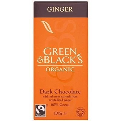 Image of Green &amp; Blacks Ginger Dark Chocolate