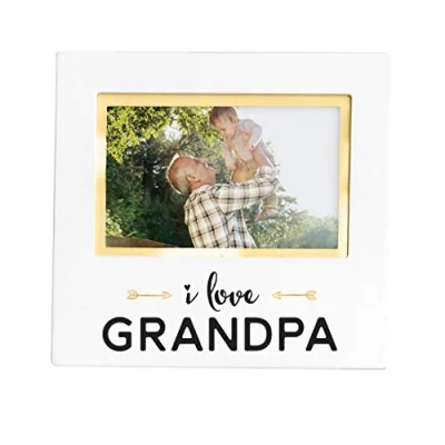 Image of Pearhead Sentiment &#039;I Love Grandpa&#039; Keepsake Photo Frame, White