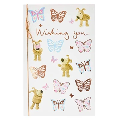 Image of Boofle Birthday Card for Her, Girl&#039;s with Design, Wishing You a Happy Cute Card, Girls, Butterfly
