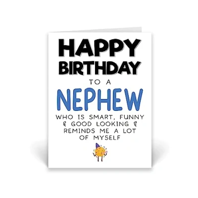 Image of Rib ticklerz Funny Nephew Birthday Card Comedy Joke Adult Humour From Auntie Uncle Family Child Comical Banter CD557