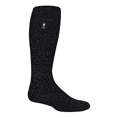 Image of HEAT HOLDERS Mens &amp; Womens Knee High Thermal Socks Extra Thick Warm with Fluffy Insulated Inner for Winter Ideal Outdoor Boots (4 8, Charcoal)
