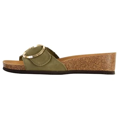 Image of Scholl Women&#039;s Amalfi Mule Sandal, Verde, 5.5 UK