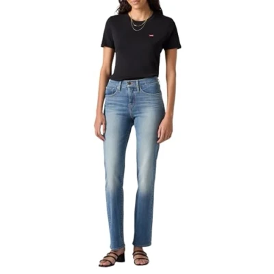 Image of Levi&#039;s Women&#039;s 314 Shaping Straight Jeans, Smudged Line, 30W / 32L
