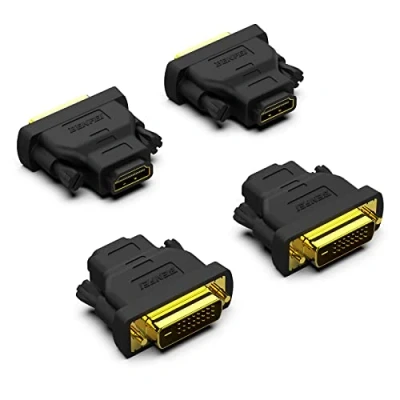 Image of BENFEI DVI to HDMI Adapter, 4 Packs Bidirectional D Adapter with Gold Plated Connectors