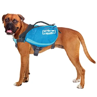Image of Outward Hound Kyjen 22005 DayPak Dog Backpack Adjustable Saddlebag Style Accessory, Large, Blue
