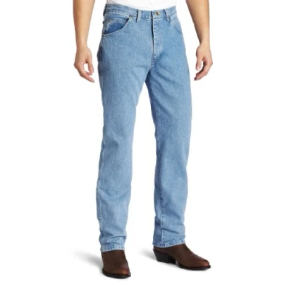 Image of Wrangler All Terrain Gear x Big &amp; Tall Rugged Wear Classic Fit Jeans for Men, Indigno Wash Indigo., 44W 32L