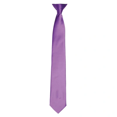 Image of Premier Unisex Adult Colours Satin Tie (Rich Violet) One Size