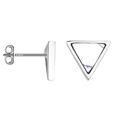 Image of SOFIA MILANI Women&#039;s Earrings 925 Silver with Zirconia Stones Triangle Stud 20614