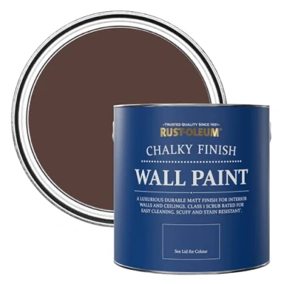 Image of Rust Oleum Red Matt Emulsion Wall Paint Valentina 2.5L