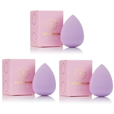 Image of Spectrum Collections Wonder Makeup Sponge, Beauty Blending Sponge for Under Eye Concealer and Foundation, Latex Free a Flawless Base, Lilac Trio Pack