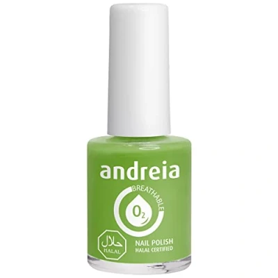 Image of Andreia Halal Breathable Nail Polish Water Permeable Glossy Vegan and Cruelty Free Colour B10 Green Shades of Blue 10.5 ml