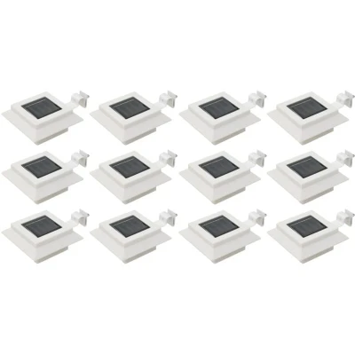 Image of vidaXL Outdoor Solar Lamps 12 pcs LED Square cm White