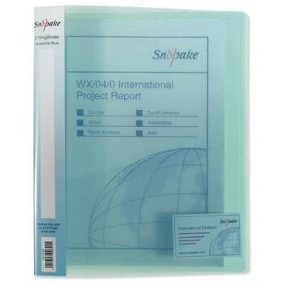 Image of Snopake 25mm 2 Ring Binder Polypropylene A4 Blue (10 Pack)