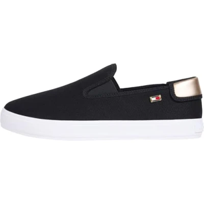 Image of Tommy Hilfiger Slipons, Women&#039;s, Size: 6.5, Black Cotton