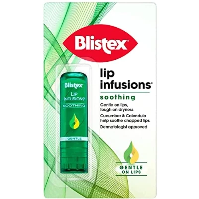Image of Blistex Lip Infusions Restore Balm 2 Pack; Helps Soothe Dry and Chapped Lips; Coconut Oil Natural Beeswax Infused Care; Pack of 2, orange (Soothing Pack)