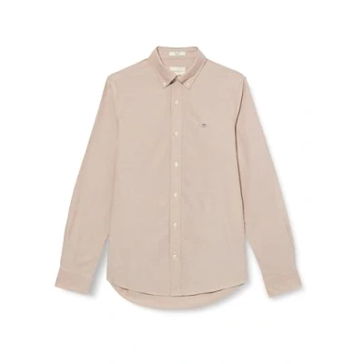 Image of GANT Men&#039;s Slim Oxford Shirt, Warm Khaki, S